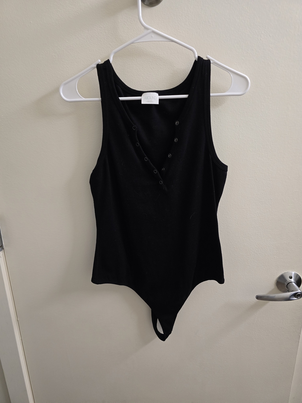 Abound Black Snap-Front Bodysuit